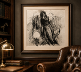 Easy Chair Girl Print