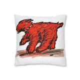 Red Dog Square Pillow Case
