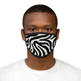 Zebra Mixed-Fabric Face Mask