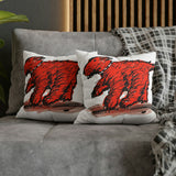 Red Dog Square Pillow Case