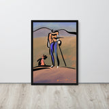 Dog Walk in the Country Framed matte paper poster