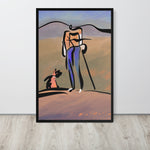 Dog Walk in the Country Framed matte paper poster