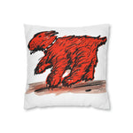 Red Dog Square Pillow Case