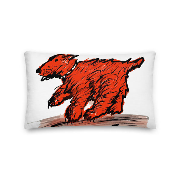 Red Dog Small Pillow
